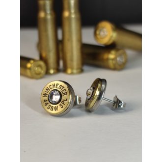   Töltény fülbevaló bedugós  .44 WinMag választható kristály
