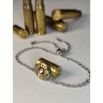   1-Lövetű Töltény Karlánc Vadász ékszer .308 Win, választható kristály