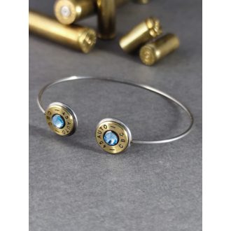   2-Lövetű Töltény karperec .45 Auto, Választható kristály