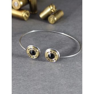   2-Lövetű Töltény karperec Vadász ékszer .308 Win, választható kristály