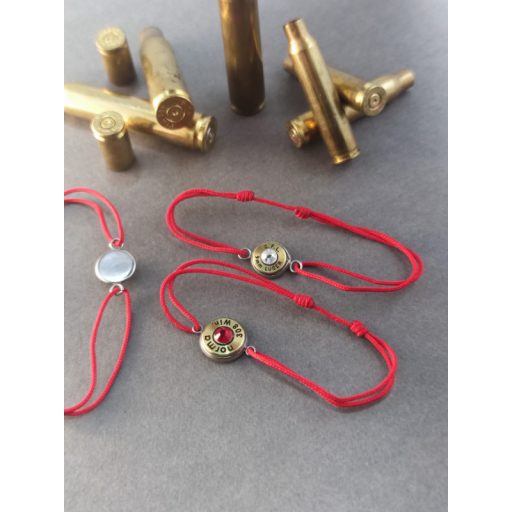 Piros Zsinór karkötő .45 Auto, választható kristály