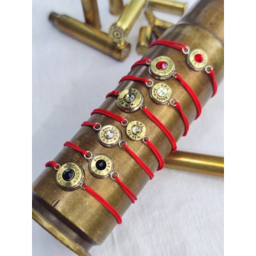 Piros Zsinór karkötő .30-06 Sprg, választható kristály