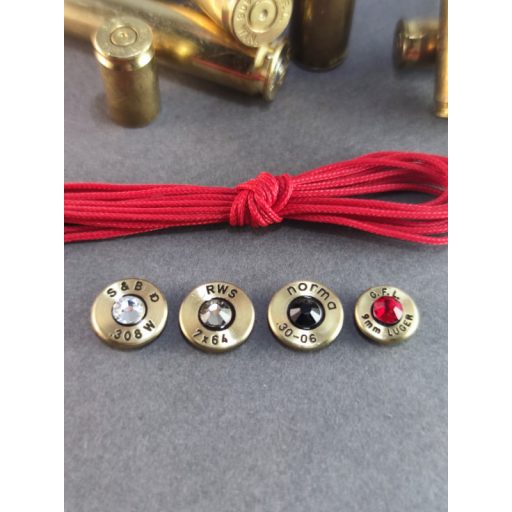 Piros Zsinór karkötő .30-06 Sprg, választható kristály