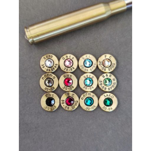 Női Töltény Golyóstoll Lőszeres ládában .30-06 Sprg, választható kristály