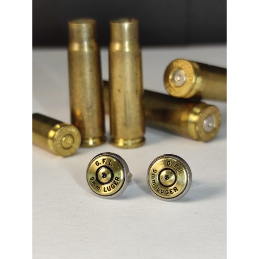 9 mm Luger Férfi Töltény Fülbevaló