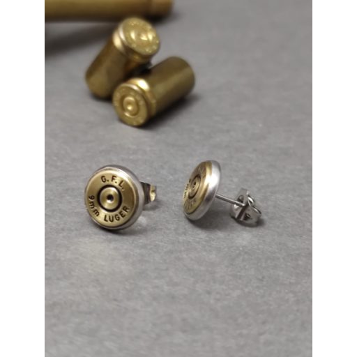 9 mm Luger Férfi Töltény Fülbevaló