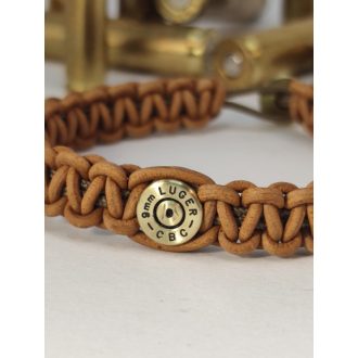 9 mm Luger Bőr Karkötő, választható szín