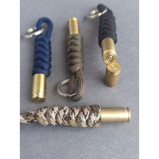 9 mm Luger Töltény kulcstartó, választható szín